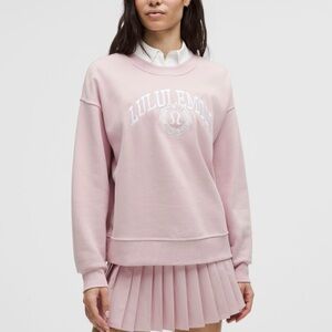 Lululemon perfectly oversized crew pink haze s small